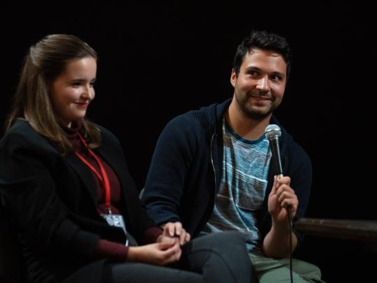 Chilton Flóra, a Még emlékszem c. kísérleti film rendezője és Rengei Máté, az Áhitat c. kísérleti film operatőre